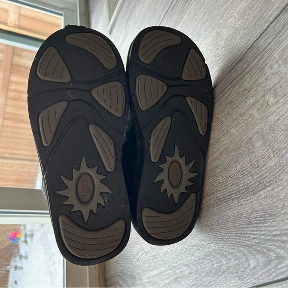 UGG Black Sheepskin Lining Suede Leather Tall Boots - Picture 14 of 16